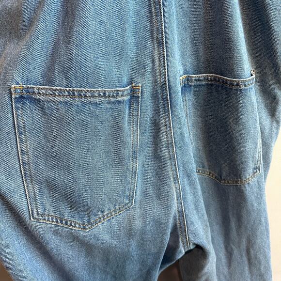 WeWoreWhat Basic Overalls Light Wash Denim M - Picture 8 of 11